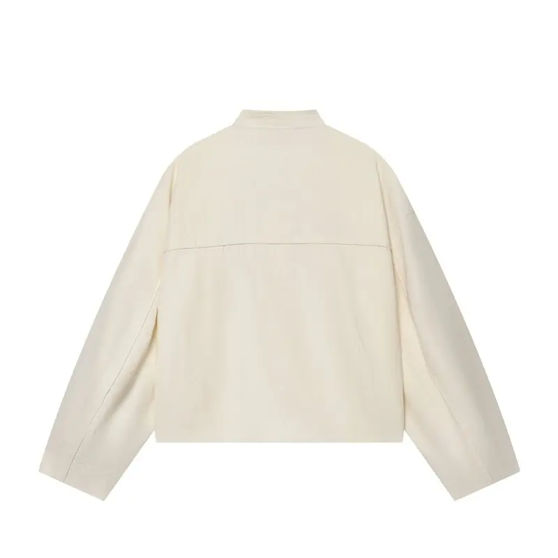 New Summer 2026 Women's Long Sleeve Stand Collar Jacket Coat with Rope Knot Buckle Versatile Fashion Commute Style Outerwear