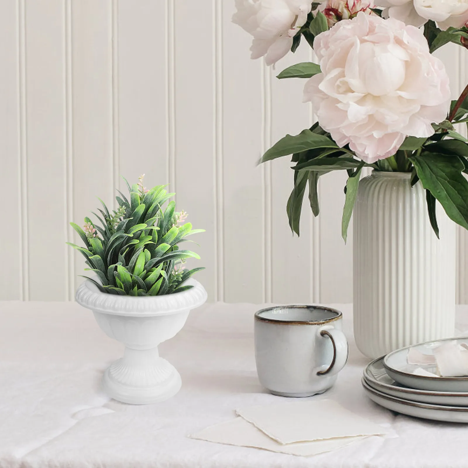 

4Pcs Retro European Flower Containers Mini Roman Style Plant Pots for Home Garden Decorative Use Mini Roman Flower Pot