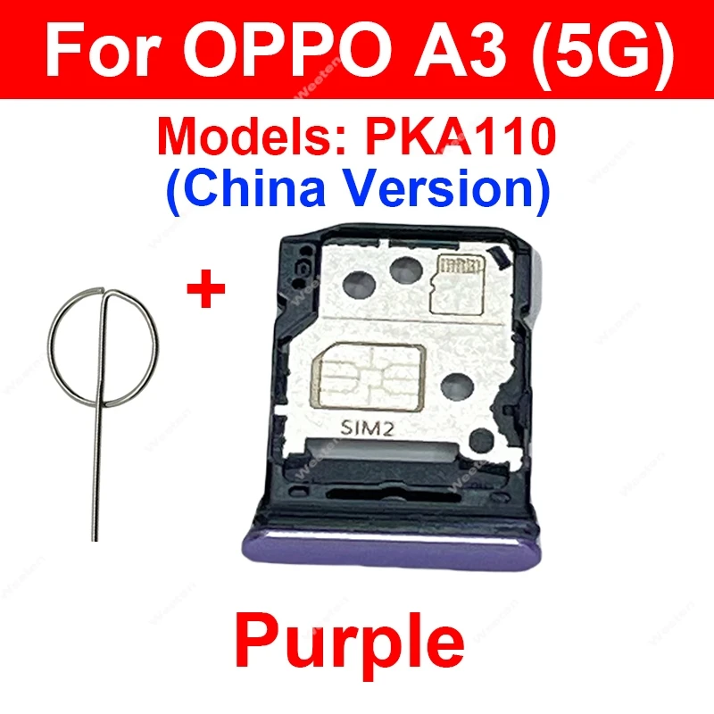 Sim Card Slot Reader Adapter For OPPO A3 A3X A3 Pro 4G 5G Sim Card