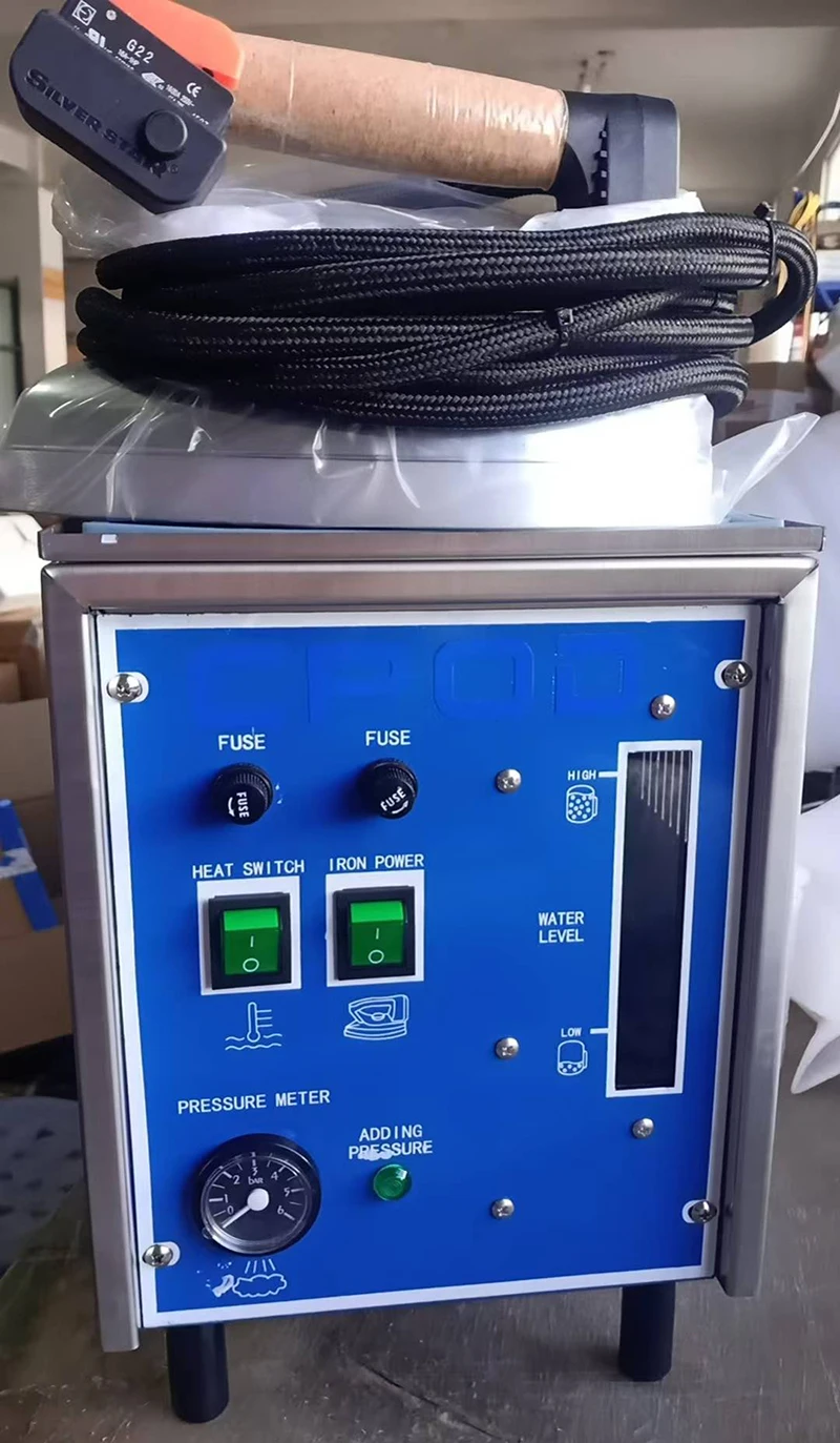 CPOD CP-5 5L Industrial Steam Boiler Ironing Machine with Motor & Engine  220V Stainless Steel for Laundry