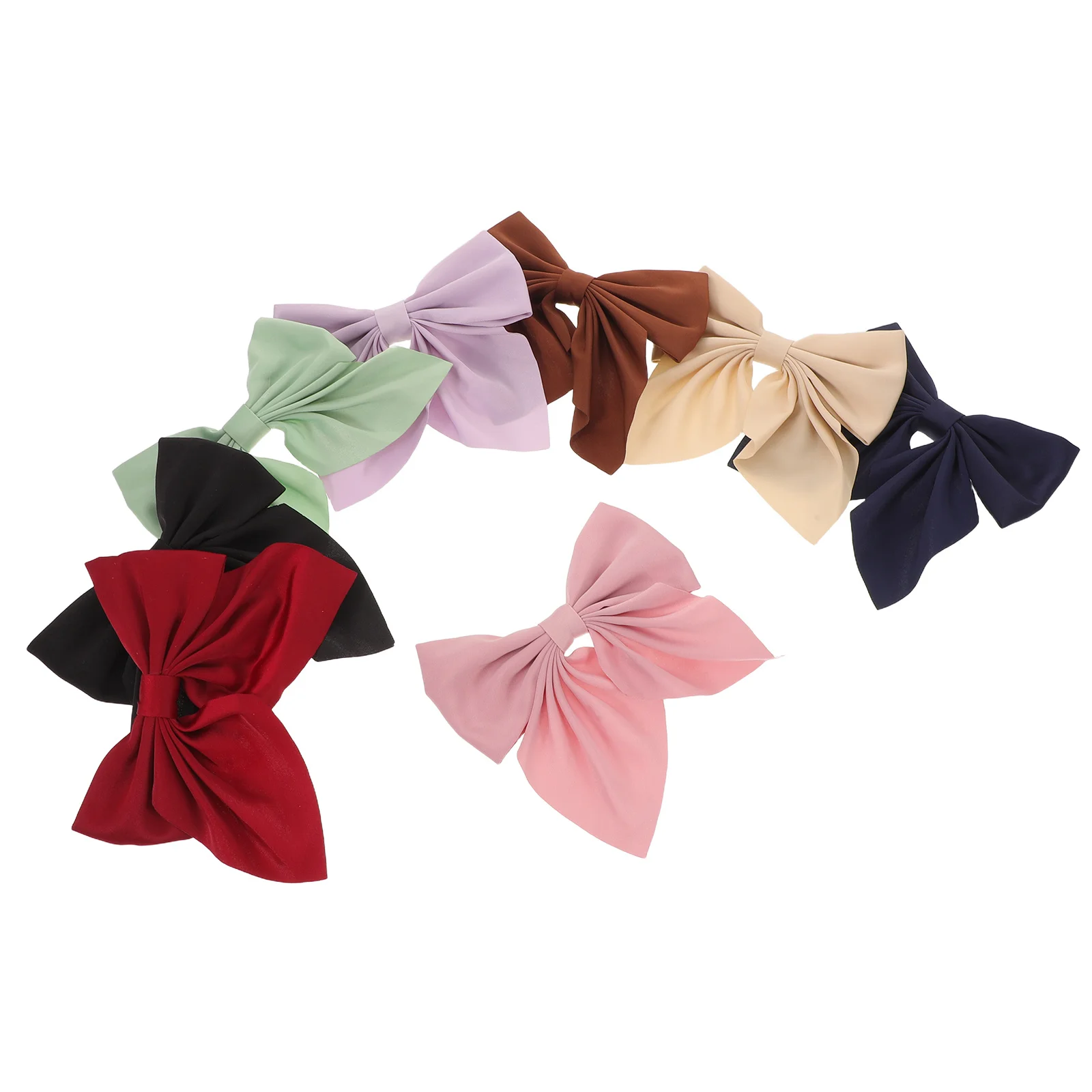 

8Pcs Bow Hair Clips for Women Girls Fabric Metal Duckbill Hairpins Stylish Hair Bows for Office Party Daily Wear