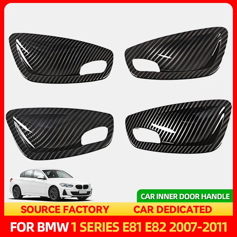 

Стайлинговые молдинги для BMW BMW 1 серии E81 E82 E87 2007-2011, ABS, углеродное волокно/хромированная внутренняя дверная ручка автомобиля, чаша, украшение C