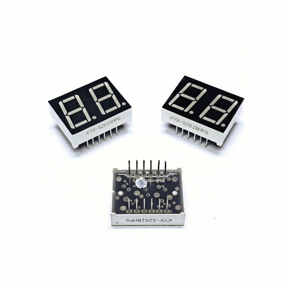 10PCS 0.56-inch 2-digit numeric tube 25mmX19mm digital display "8" height 14.2mm seven-segment numeric tube 5261 series10PIN