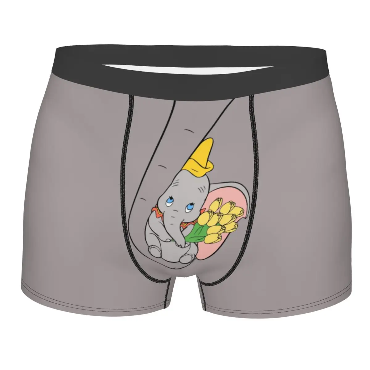 Ropa interior personalizada de dibujos animados Dumbo, calzoncillos Boxer con estampado de elefante bonito para hombre, pantalones cortos, bragas, calzoncillos suaves