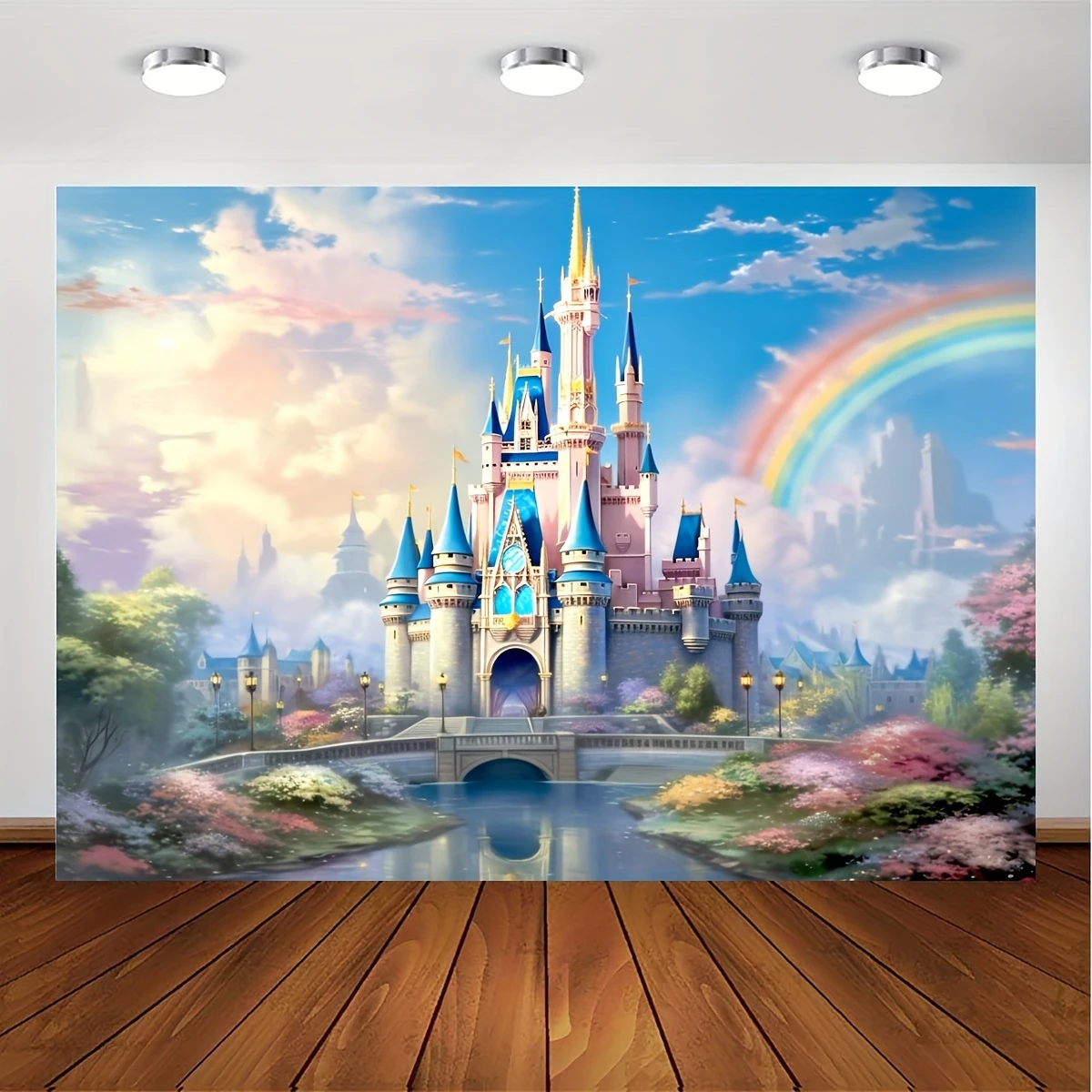 Dream Fairy Tale Castle Photography Background Dream Castle Entertainment Decoration Birthday Party and Photo Shooting Banner