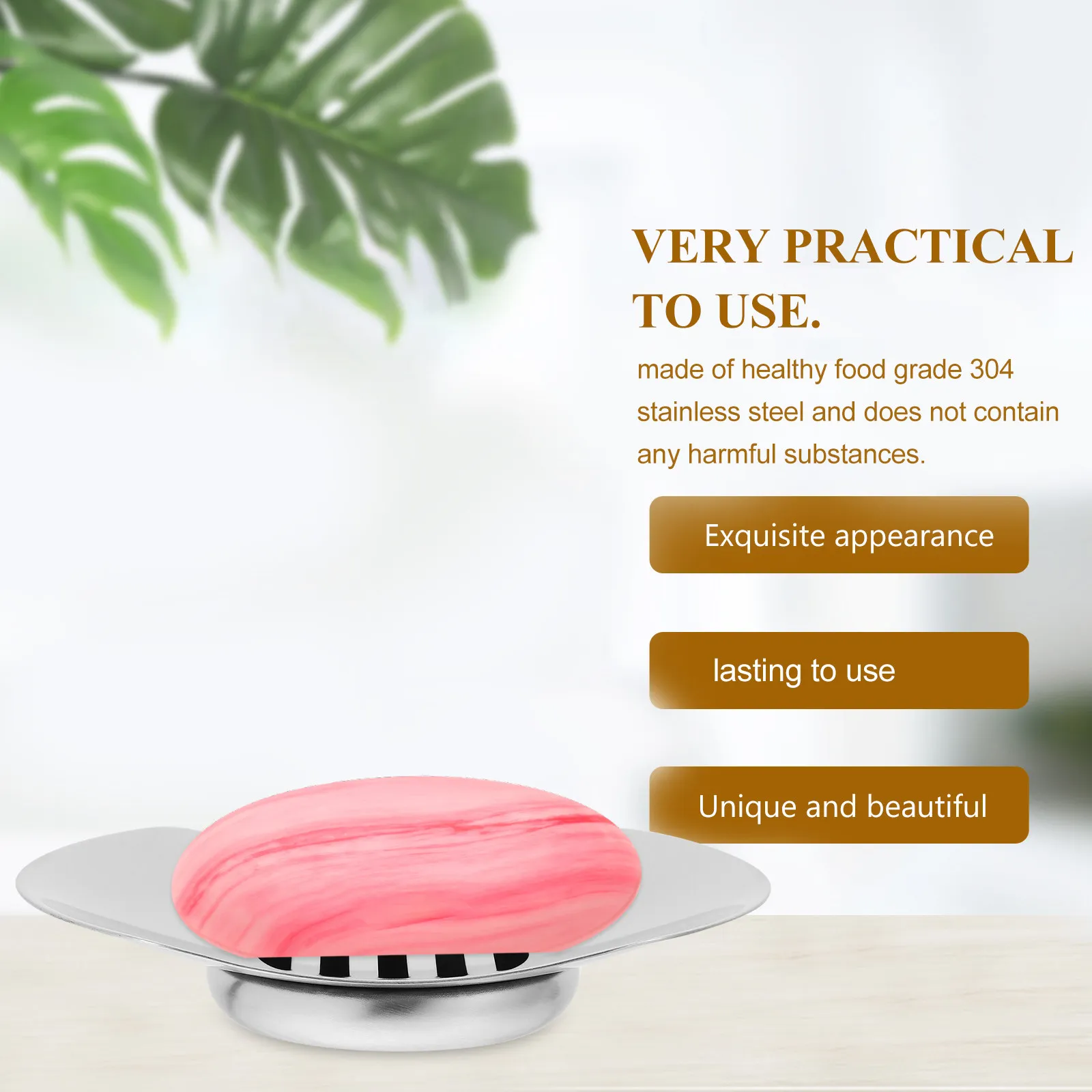 Round Stainless Steel Soap Box Double Layer Draining Soap Holder Bathroom Shower Tray Food Grade Metal Wire Drawing
