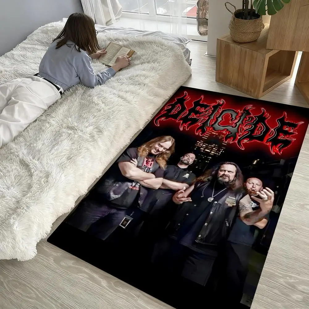 

cool Rock Band-D-deaths band Floor Mat Soft Thickened Non-Slip Door Mat for Living Room Home Decor Flannel Rugs