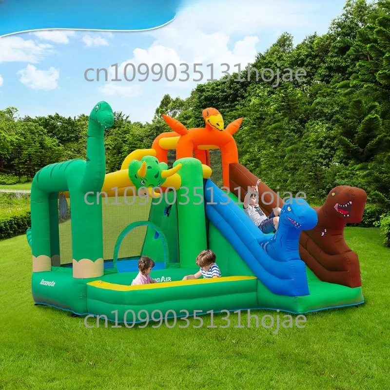 

2025 Hot Dinosaur Bounce House with Slide & Trampoline Kids Inflatable Castle for Outdoor Backyard Play, Heavy Duty Jumping Mat