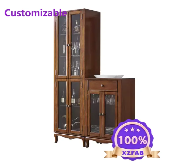 Factory Direct 2026 American-Style Wine Cabinet Storage Unit Wall-Mounted Minimalist Modern High-End Living Room Cabinet Display