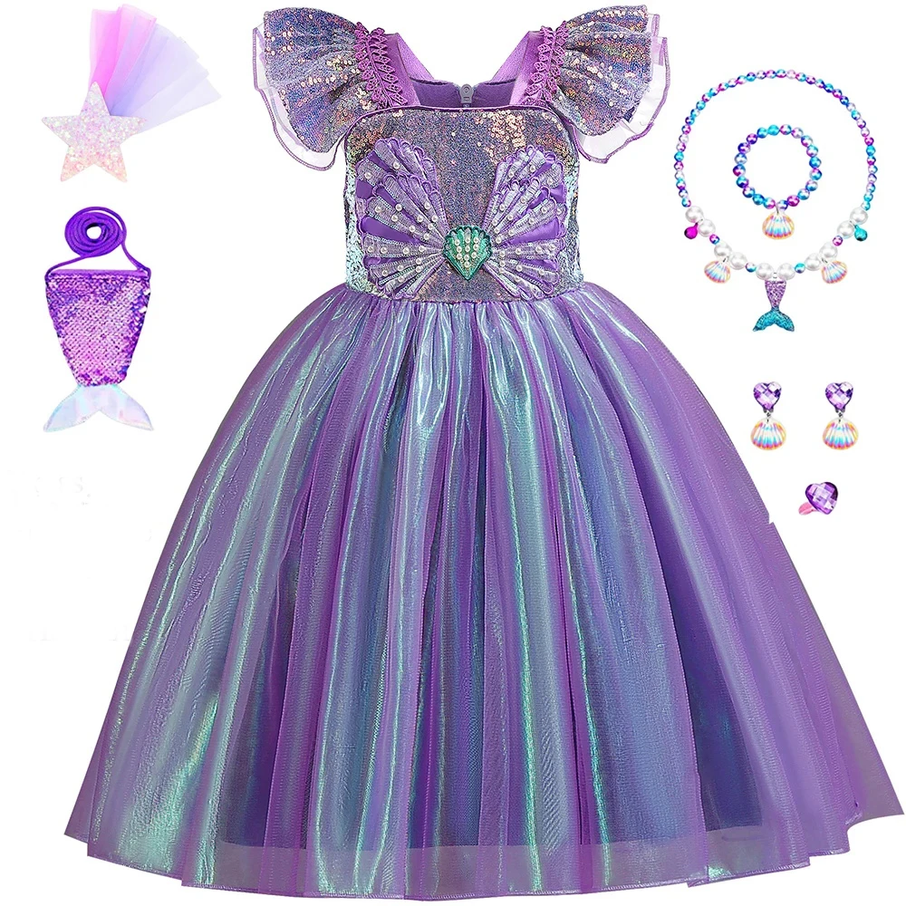 Costume For Girls Princess Party Dresses Mardi Gras Costumes Evening Gown Birthday Gifts For Girls Dresses + Accessories