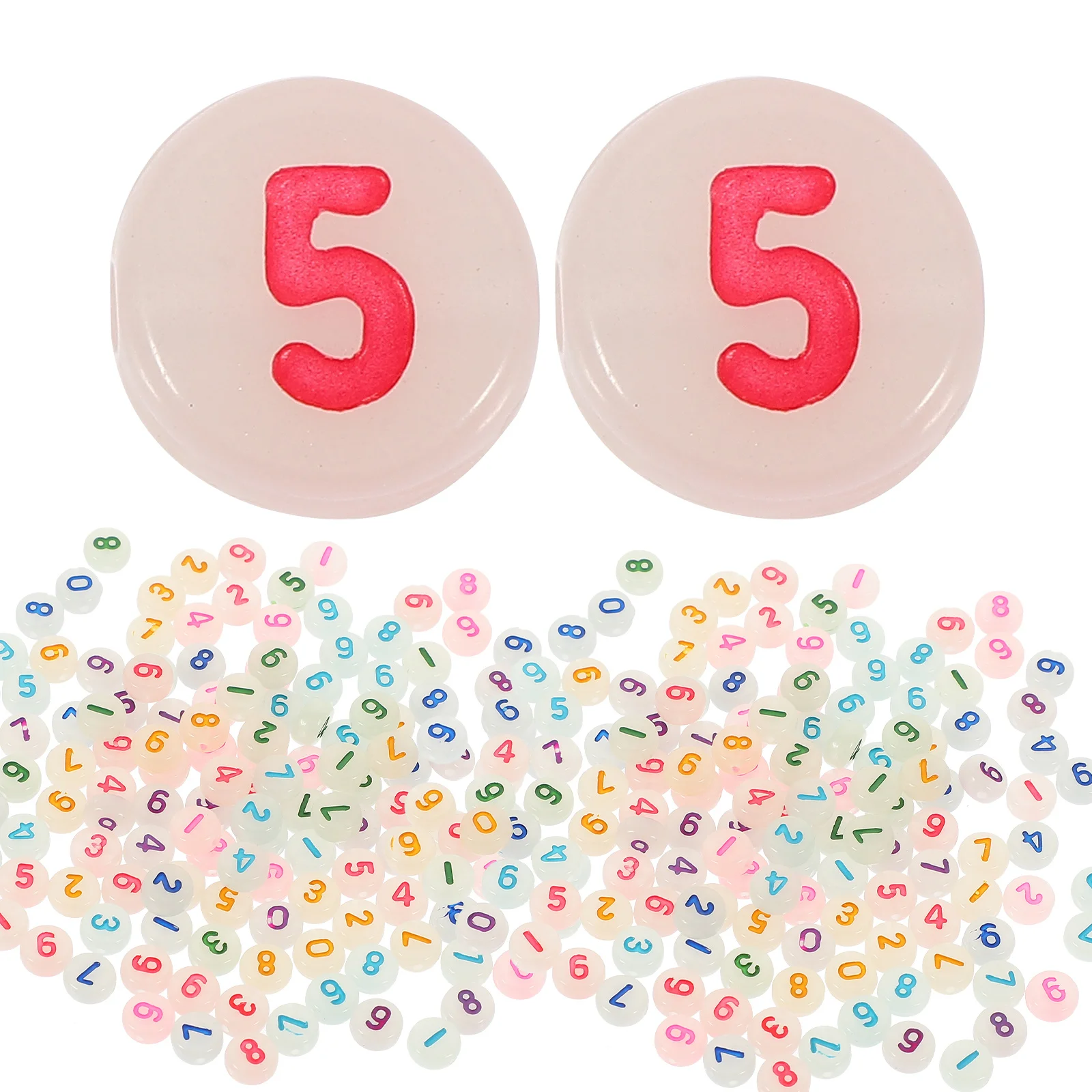 500Pcs Glow in The Dark Beads Round Sturdy Smooth Surface for Bracelet Jewelry Making DIY Crafts Beads Bracelet Accessory