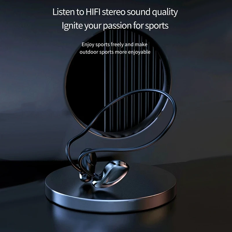 Беспроводная Bluetooth-гарнитура с микрофоном Воздушная проводимость Спортивная подвесная гарнитура для улицы с шумоподавлением Фиолетовая