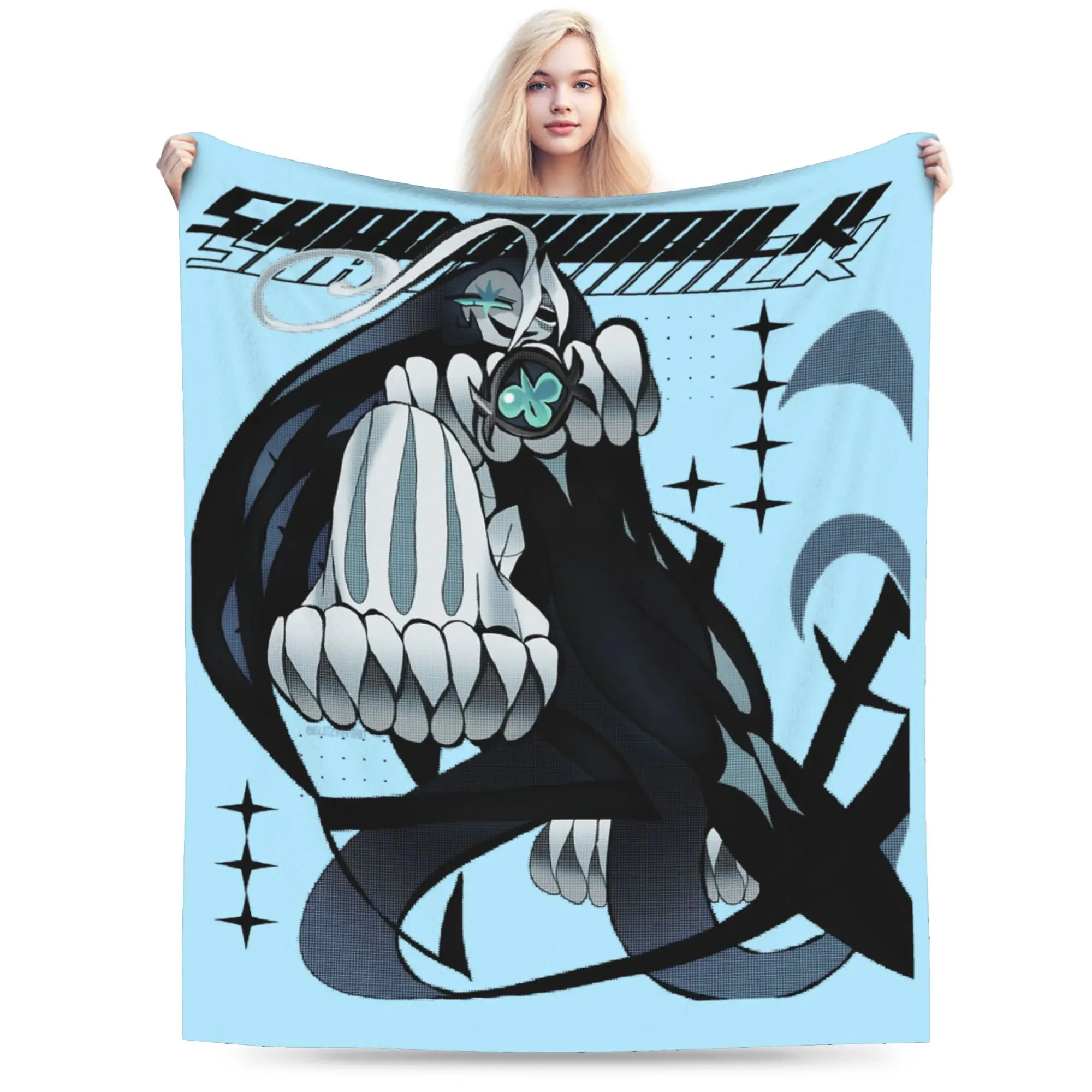 Shadow Milk Cookie Run Kingdom Blankets Fleece Print  Portable Super Soft Throw Blanket for Bed Travel Plush Thin Quilt