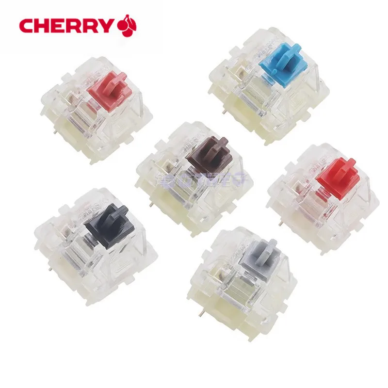 

110Pcs Original Cherry MX Mechanical Keyboard Switches Silver Red Black Blue Brown Linear Tactile Cherry Clear RGB Switch Shaft