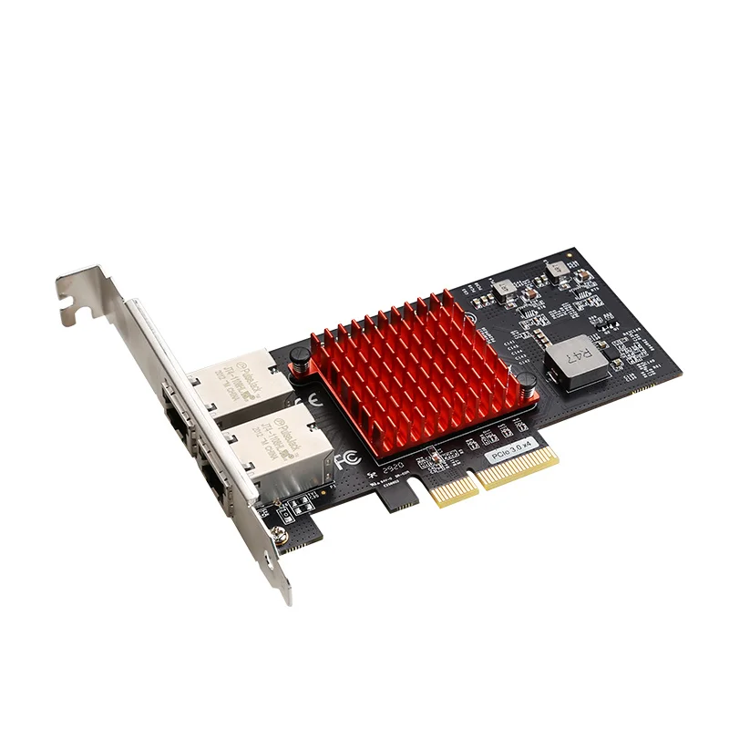 2 Port 10G Ethernet Network X550-T2 PCIe3.0-4X 10G/5G/2.5G/1G RJ45 Lan Card 10GBase-T/NBASE-T Ethernet Network Intel/X550AT2