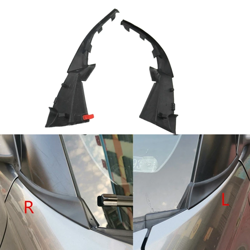 2Pcs Front Windshield Wiper Cowl Trim Water Deflector Plate Neck Trim Panel for Nissan Kicks 2016-2020