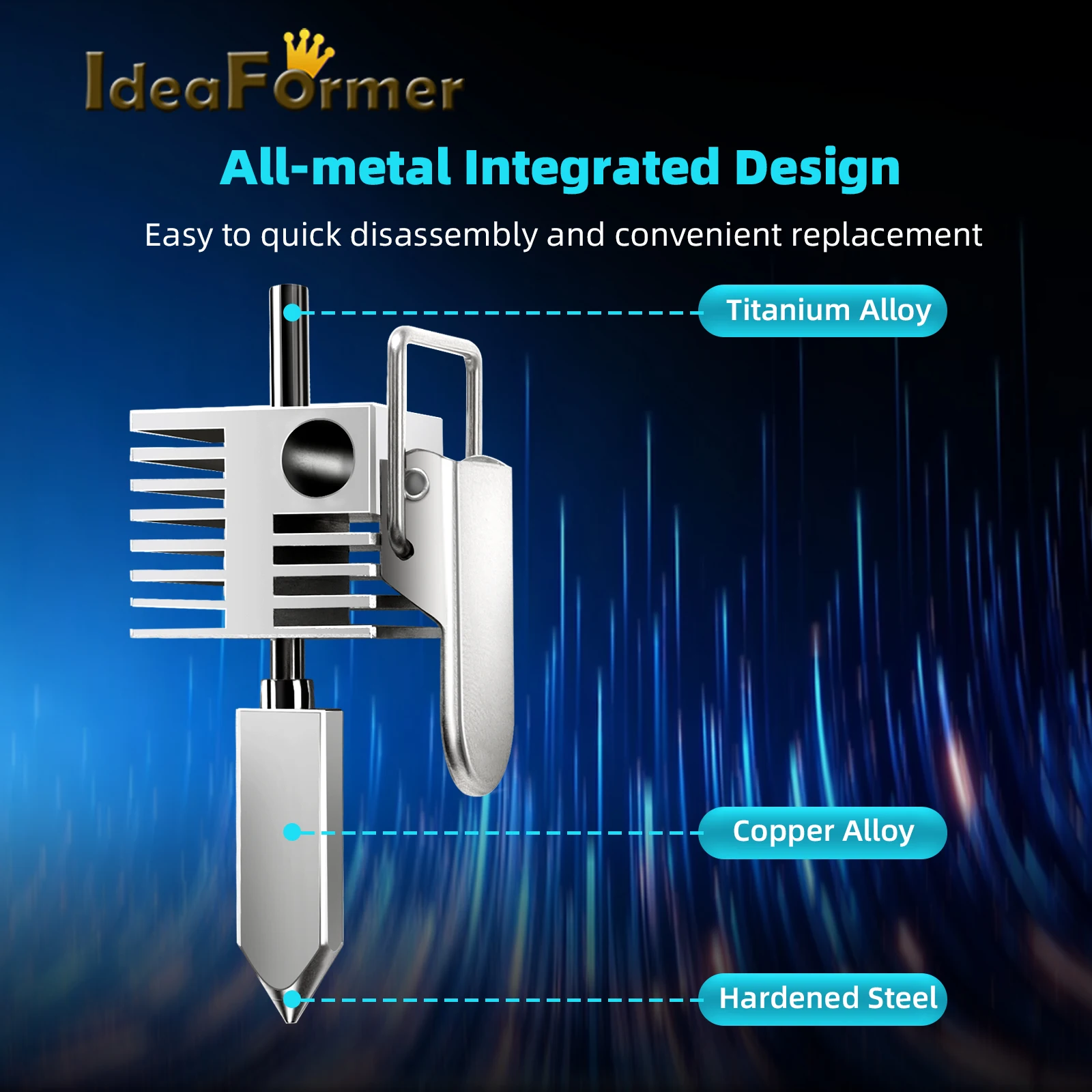 

Creality SPARKX I7 3D Printer Hotend Kit 0.4mm Copper Alloy + Hardened Steel i7 Quick Swap Hot End 3D Printer Parts Print Head
