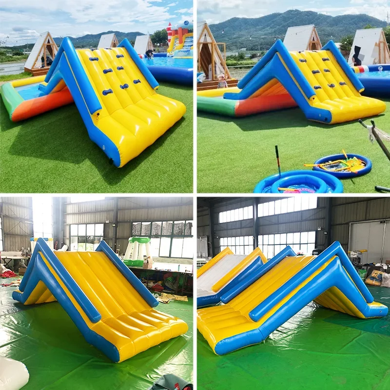 Inflatable water slide rock climbing children's park million ball pool toys water amusement facilities triangle slide manufactur