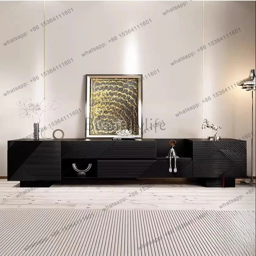TV paint cabinet color matching medieval floor-to-wall multi-functional engraving original and customizable
