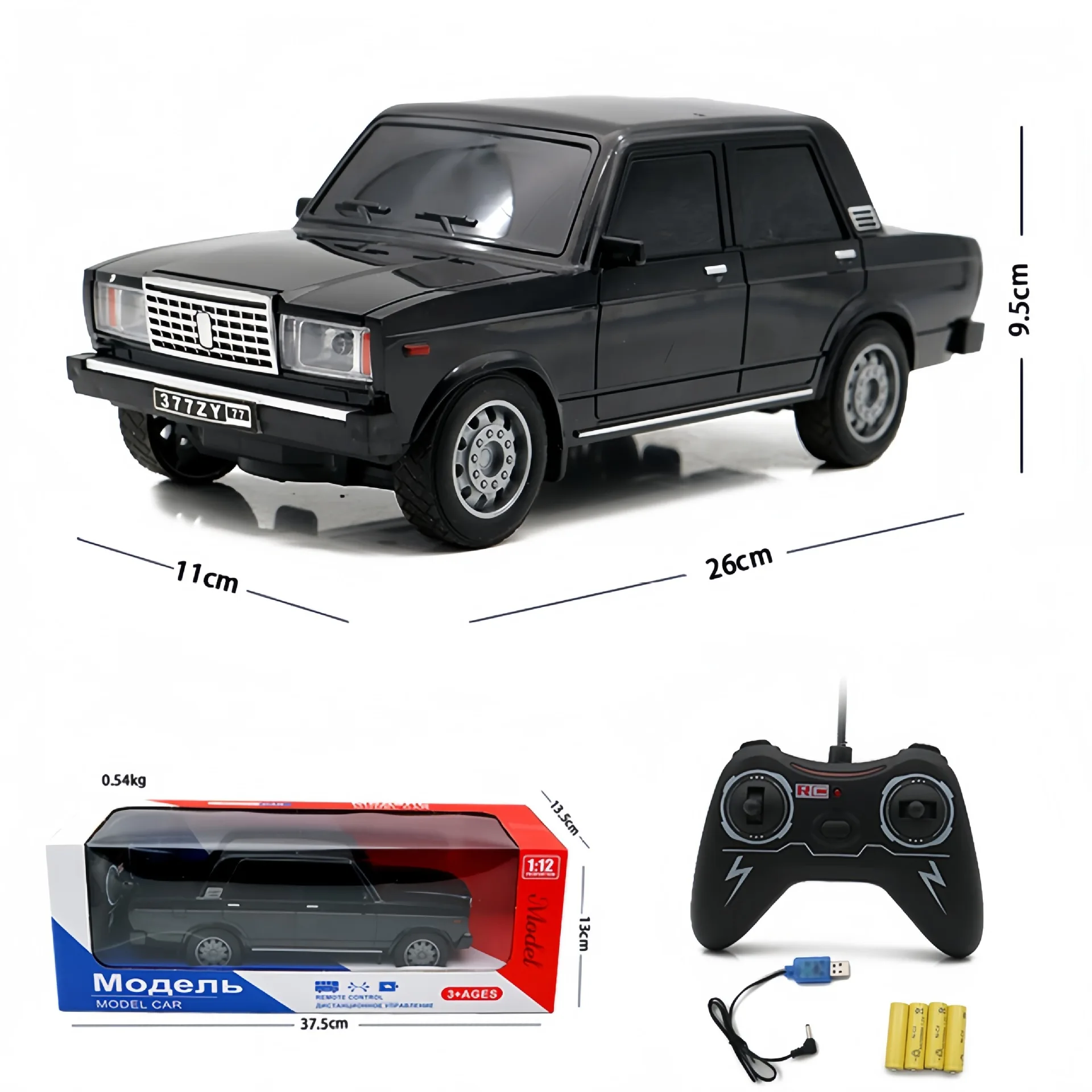 Rada remote control car simulation sedan remote control car 4-way 1:12 model remote control toy car children's holiday gift