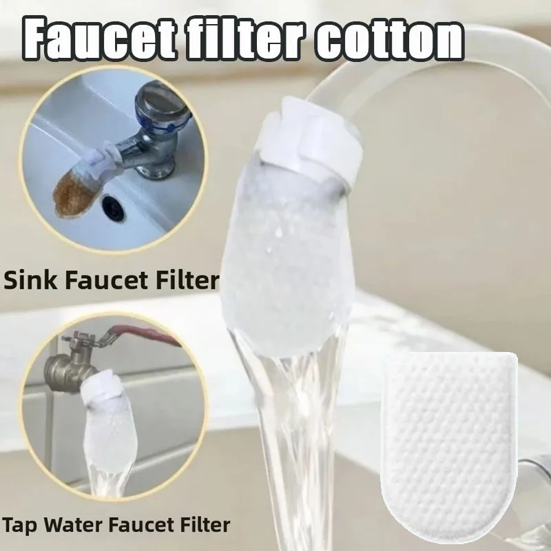 30-60PCS Thick Filter Cotton Faucet Water Purifier Rustproof Sediment Trap for Kitchen Tap Underground Well Spring Water