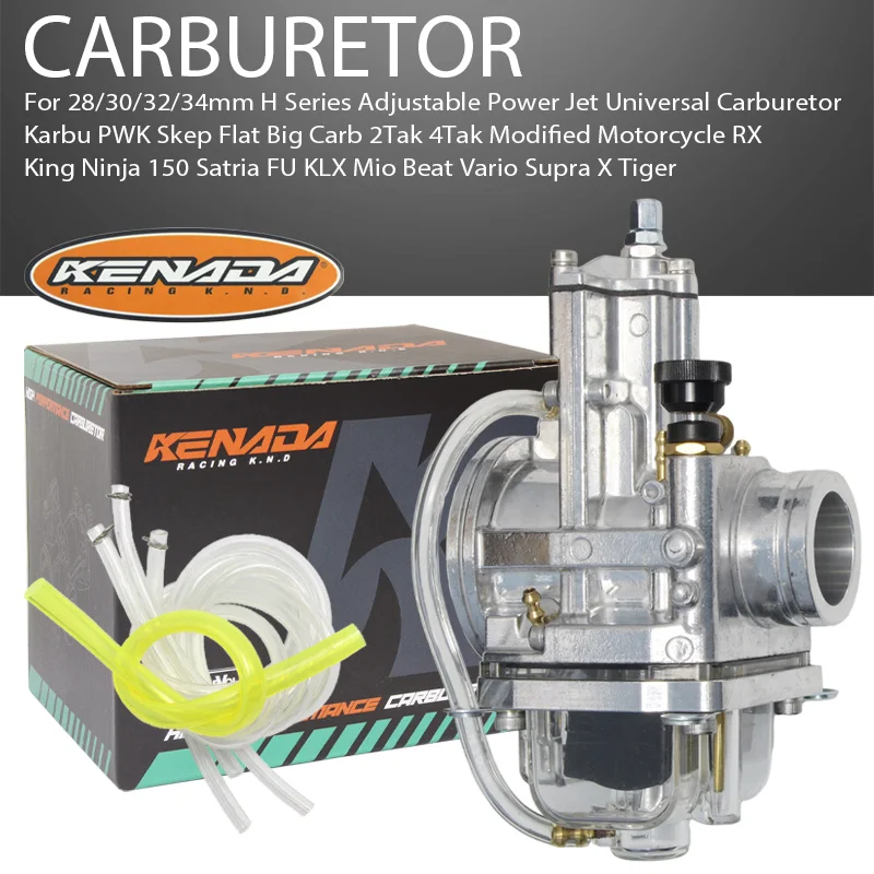 

KENADA RACING CARBURETOR Adjustable Power Jet 28MM-40MM PWK For 2/4T Husaberg Husqvarna Beta 75cc-500cc Harley NC250-450 ATV