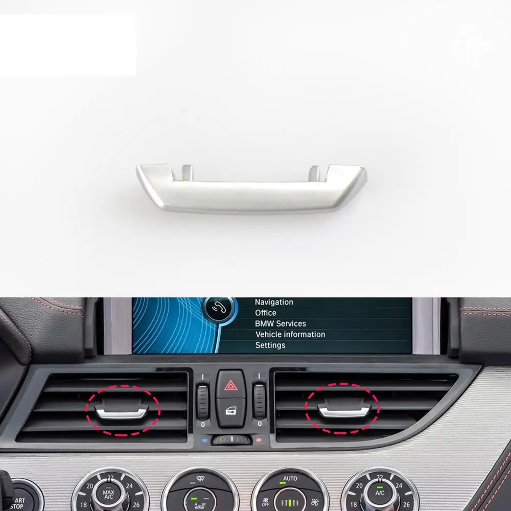 

Car Chromeplate Air Conditioning Vent Toggle Piece Outlet Card Pad Clip Wind Direction Adjustment Plectrum For BMW Z4 E89