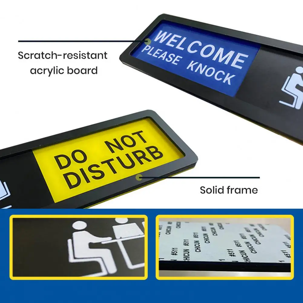 Scratch-resistant Door Plate Door Plate Scratch-resistant Magnetic Door Signs for Privacy Conference Rooms Meetings English Text