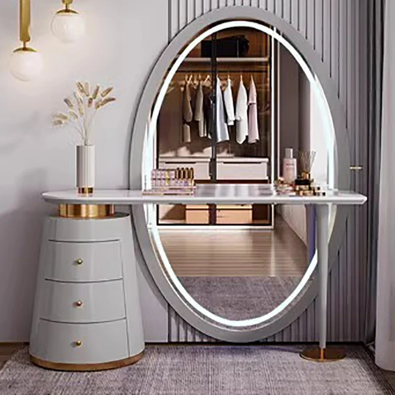 Makeup Mirror Nail Table Home Furniture Chest Drawers Treasure Cheap Vanity Aesthetic Room Minimalist Comoda Pra Quarto Dresser