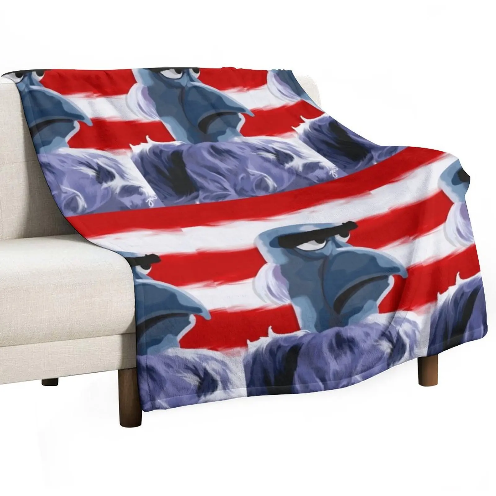 Sam Eagle Portrait Painting (version 1/2) Throw Blanket Furrys Luxury Brand heavy to sleep sofa bed halloween Blankets