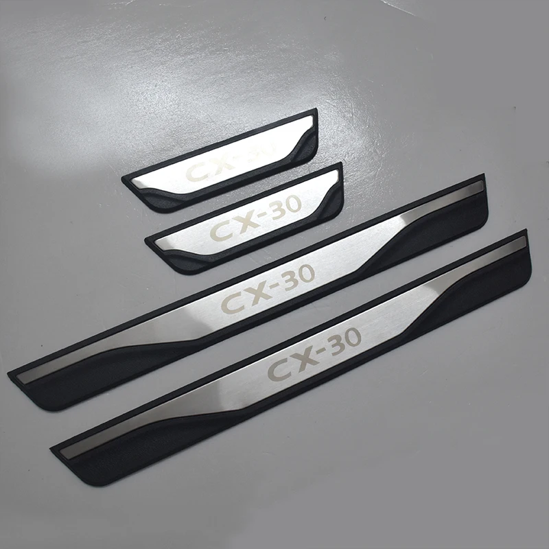 Car Styling FIT For 2019 2020  Mazda  cx 30 cx-30 Stainless Scuff Plate Door Sills Pedal Protector Cover Trim  Accessories