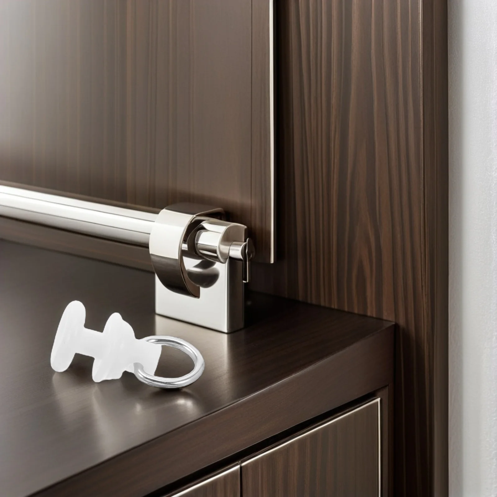 Ganchos deslizantes lisos de plástico blanco para cortina, accesorios para riel de cortina de ventana de baño y ducha, 100 Uds.