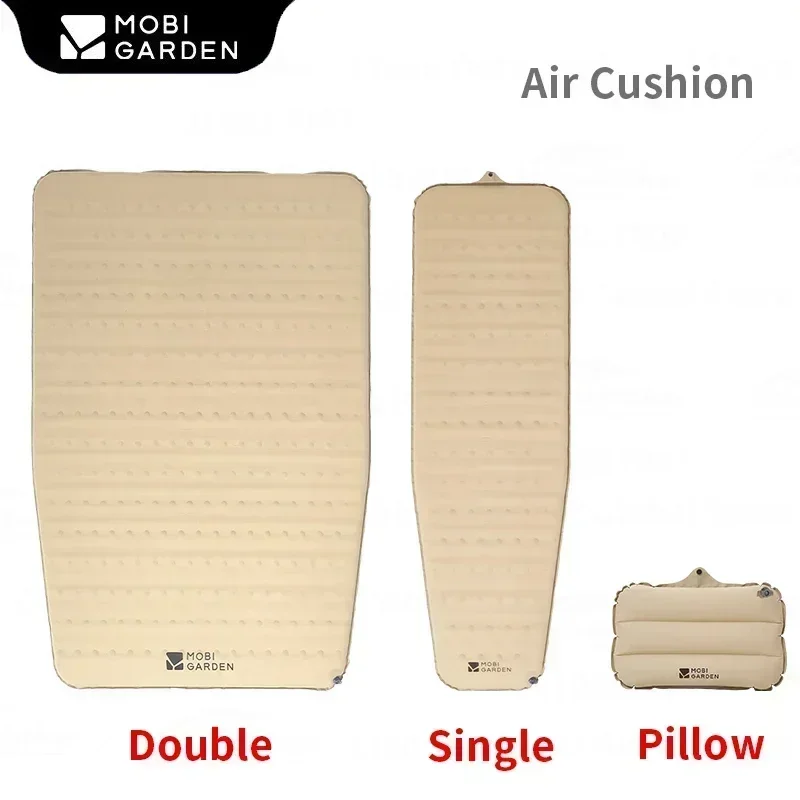 

MOBI GARDEN Sponge Air Mattress 5cm Automatic Inflatable Sleeping Pad for Camping Outdoor Cushion Ultralight Folding Mat Pillow