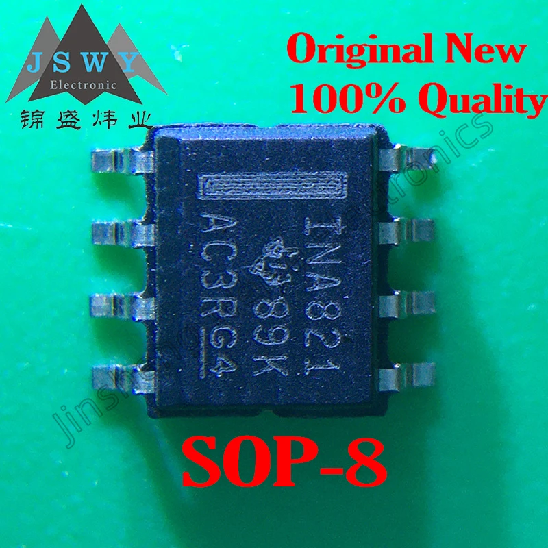 5PCS INA821IDR INA821 INA821ID Low Power Instrumentation Amplifier Package SOP8 100% Brand New Original