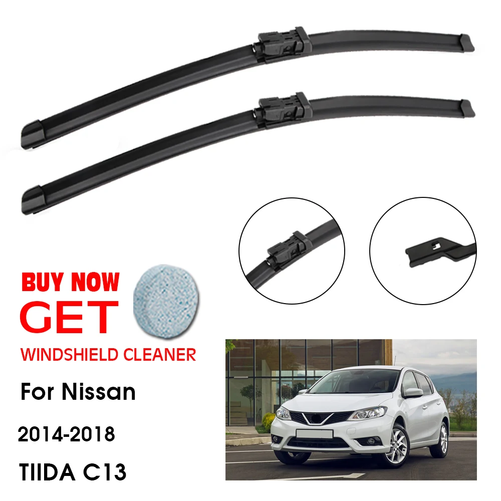 

Car Wiper Blade For Nissan TIIDA C13 26+14" 2014-2018 Front Window Washer Windscreen Windshield Wipers Blades Accessories