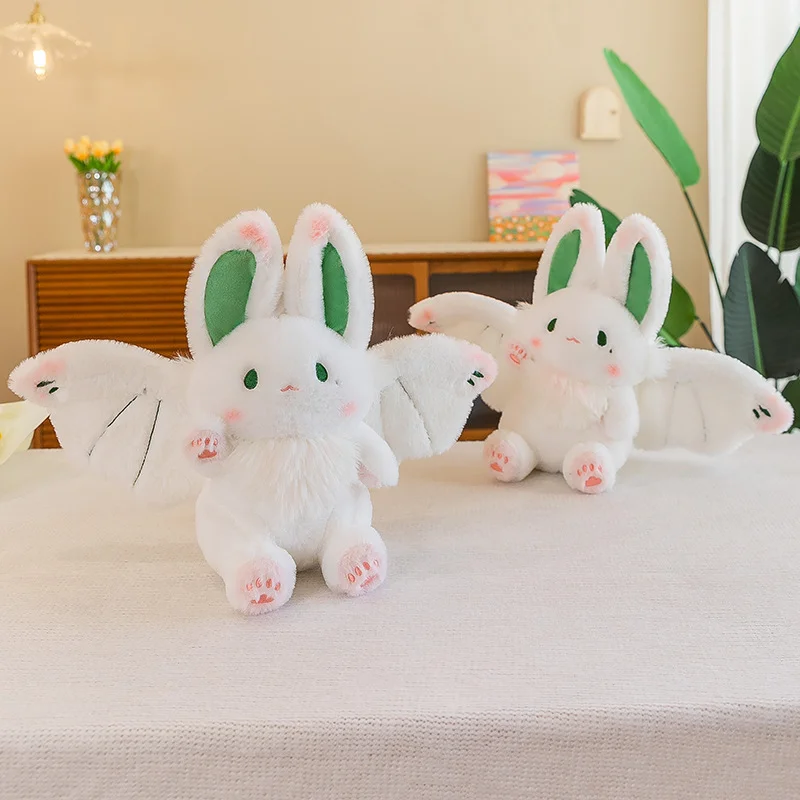 Kawaii Bat Rabbit Plush Toys Flying Rabbit Plush Doll Stuffed Animals Toys Gift For Kids  Birthday  Christmas