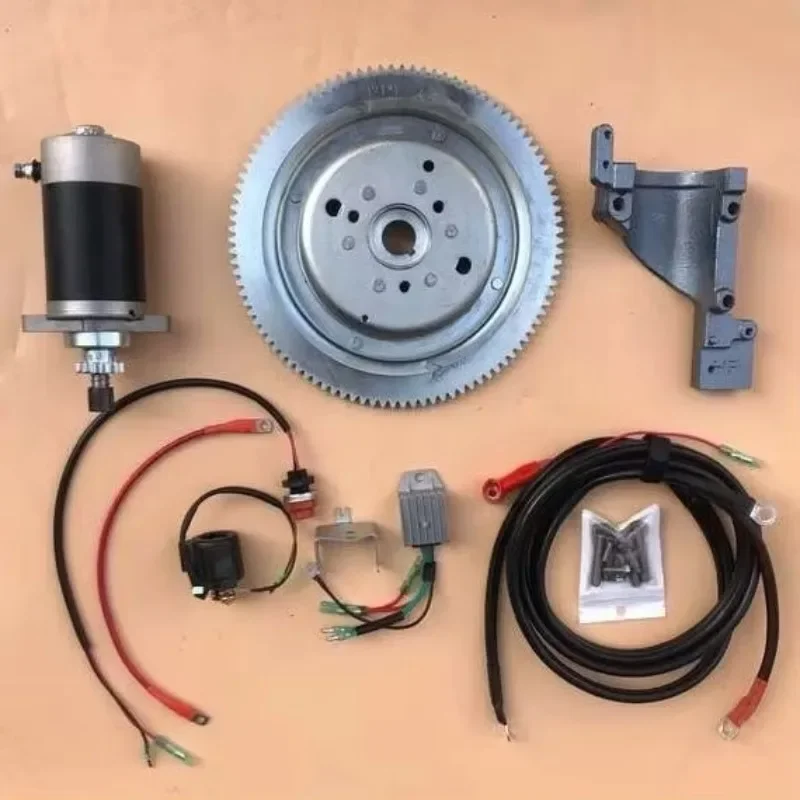 ELECTRIC START KIT FOR  E40 E40XMH HANGKAI  HIDEA HD40F T40 MIKATSU M40 & MORE  40HP 703CC 2 STROKE OUTBOARD MOTOR