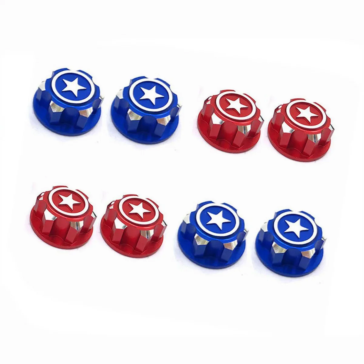 4pcw 17mm Dustproof Non-slip Metal Hex Wheel Nuts For 1/8 TRX X-Maxx Buggy RC Car