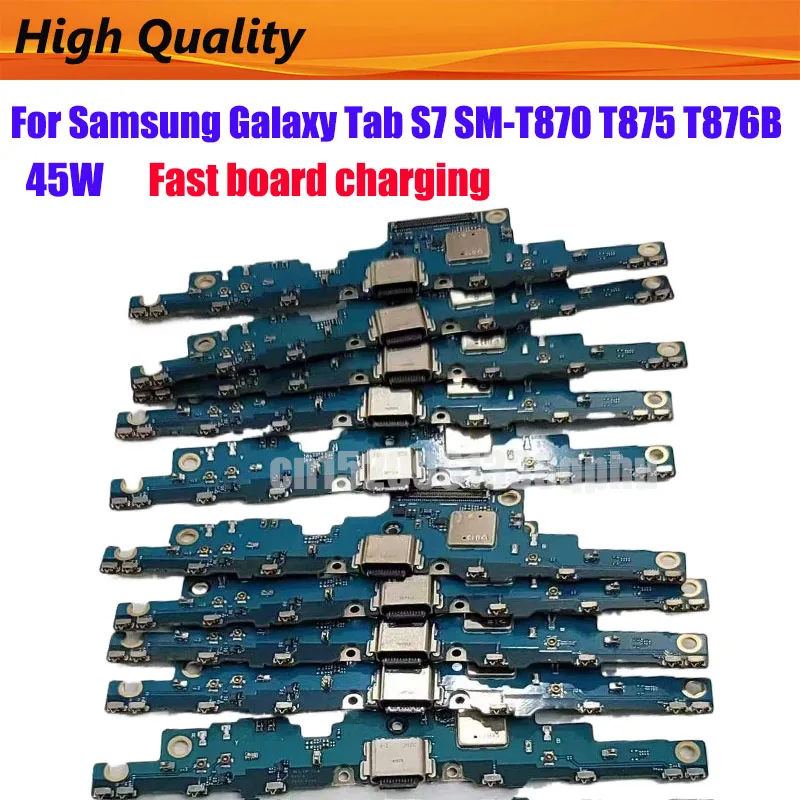 45W USB Type-C Port Charger Board Dock Connector Charging Flex Cable For Samsung Galaxy Tab S7 SM-T870 T875 T876B USB Board
