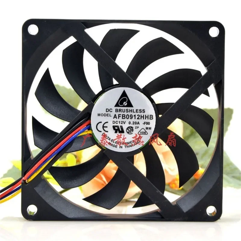 for AFB0912HHB 9015 9CM 12V 0.20A Water Cooled Ultra Thin PWM Temperature Control Silent Fan