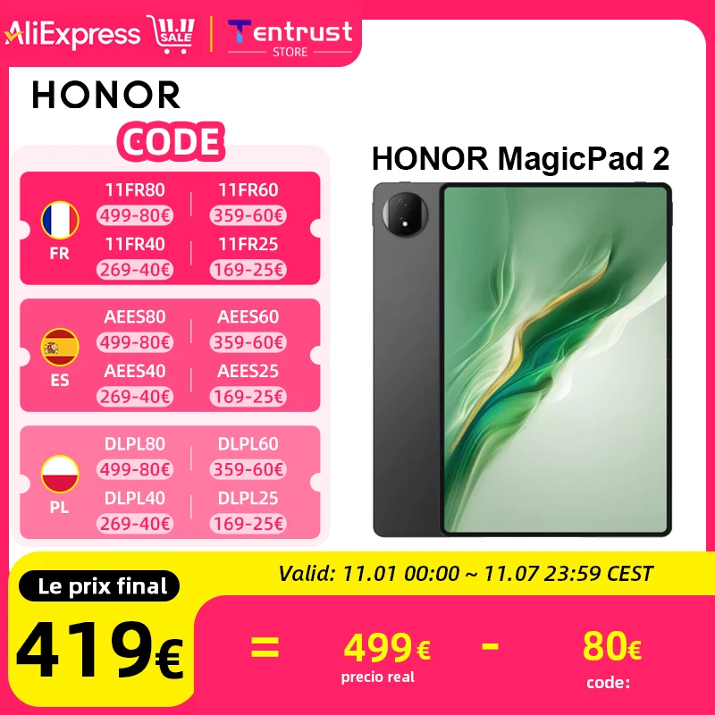 Global Version HONOR MagicPad 2 tablet android 12.3