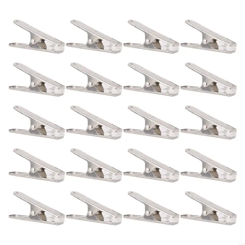 A3PA 20 Pcs Stainless Steel Clothes Pins Heavy Duty Metal Towel Clips Clamps Windproof Laundry Underwear Pegs Hanger