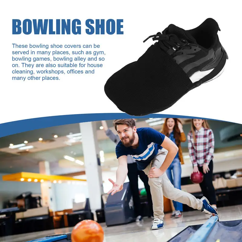 ABJV 2 Pieces Bowling Shoe Covers Shoe Sliders For Bowling Shoes Dry Men Women Shoe Protector Covers Shoe Accessories