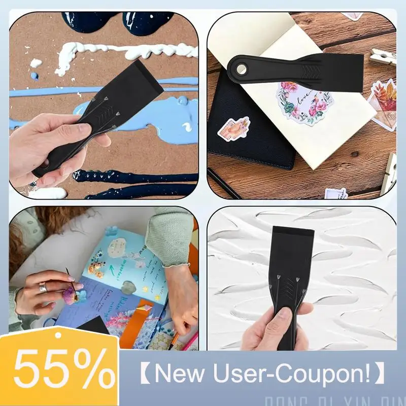【Fast Delivery】5 PCS Plastic Putty Knife Set, 2 Inch Flexible Paint Scraper Tool For Taping Drywall Wall Painting