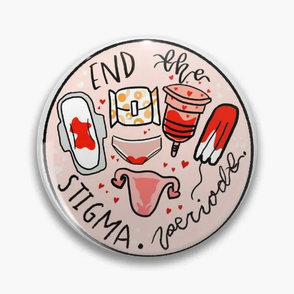 End The Stigma Menstrual Products  Soft Button Pin Funny Lapel Pin Hat Fashion Collar Lover Decor Cartoon Metal Clothes Gift