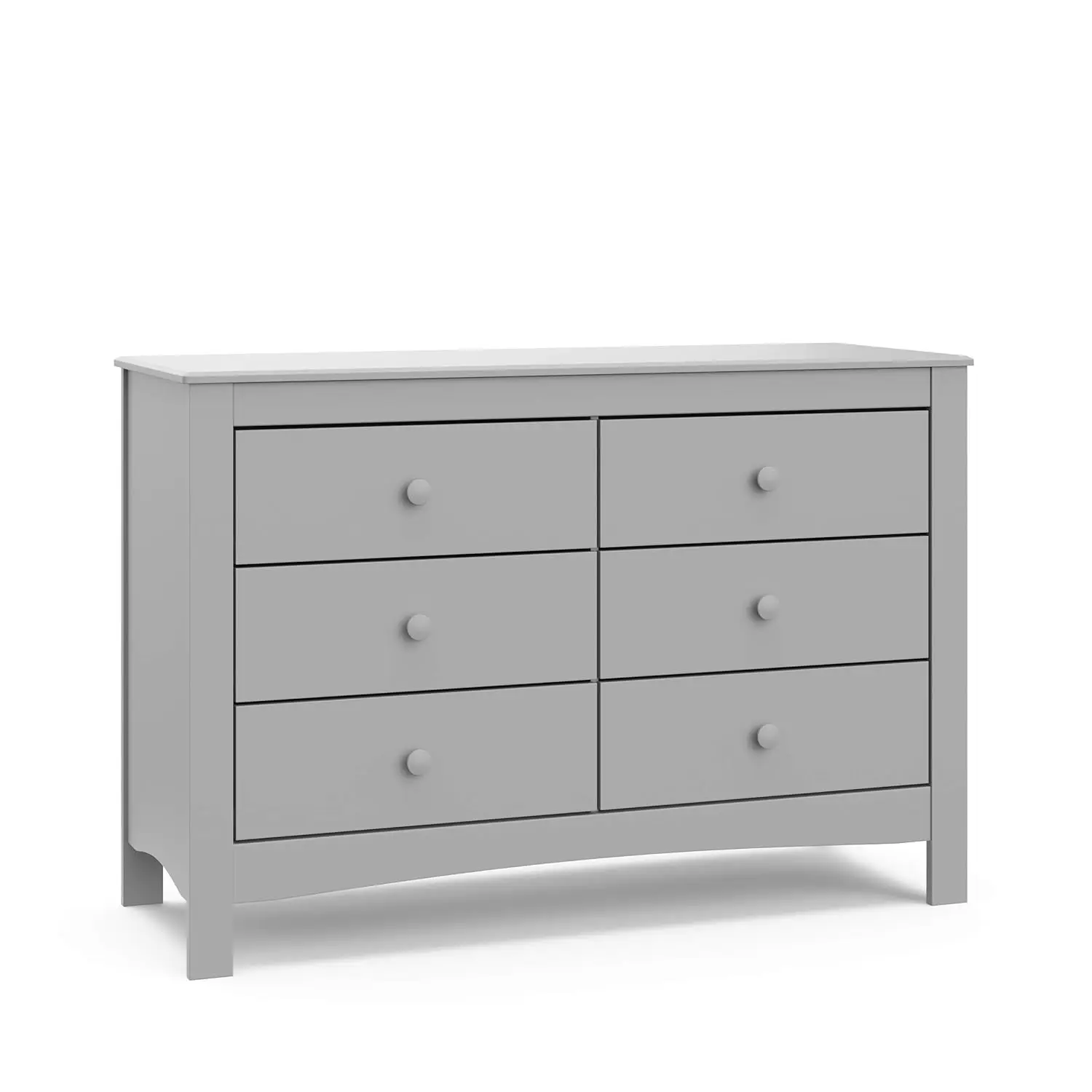 Graco Noah 6 Drawer Double Dresser (Pebble Gray) - Greenguard Gold Certified, 6 Drawer Double Dresser For Kids Bedroom,