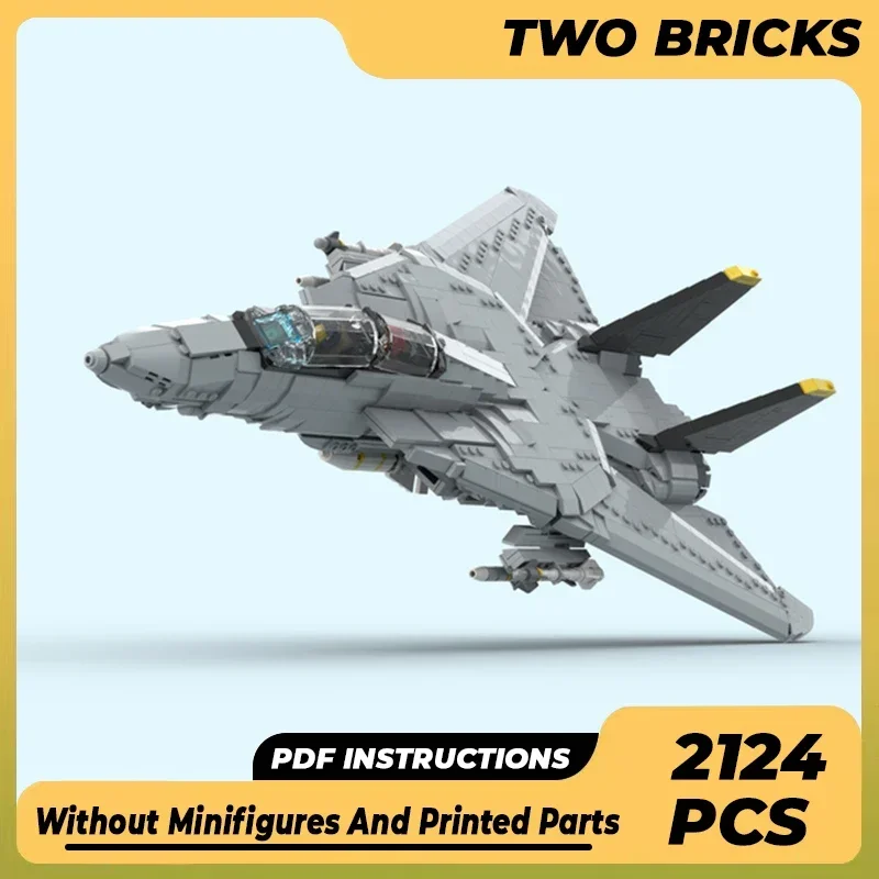 Moc Building Bricks Military Model F 14D Super Tomcat Fighter Technology Modular Blocks Gifts Christmas Toys DIY Sets Assembly