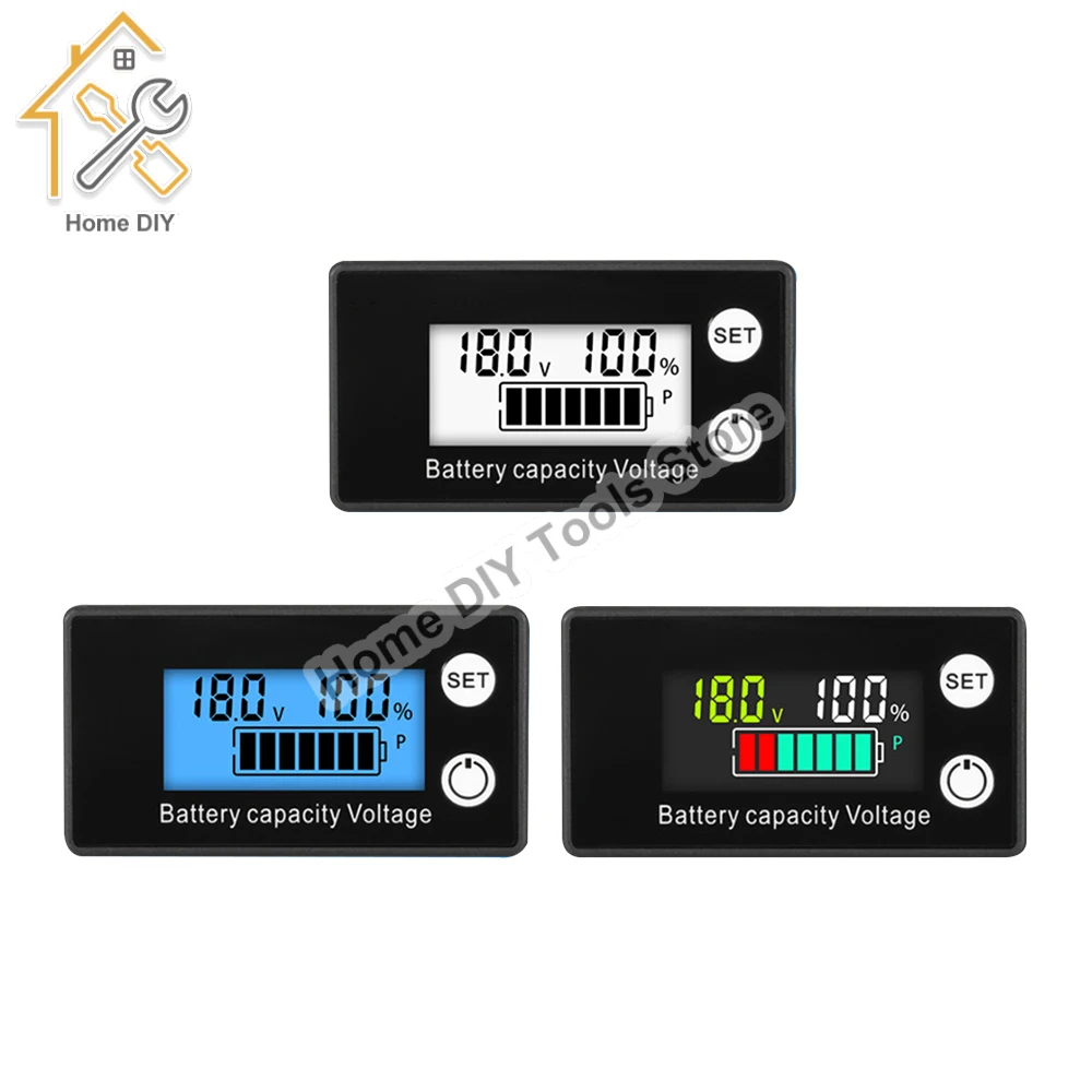 6133A DC8-100V Battery Capacity Indicator LCD Digital Electricity Meter Lithium LiFe PO4 Voltage Tester for Car Motorcycle