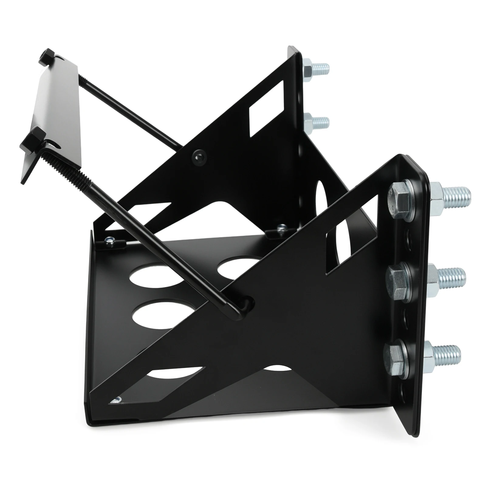 

Universal battery box Heavy duty metal steel battery mounting box Tray bracket DIY anti-corrosion