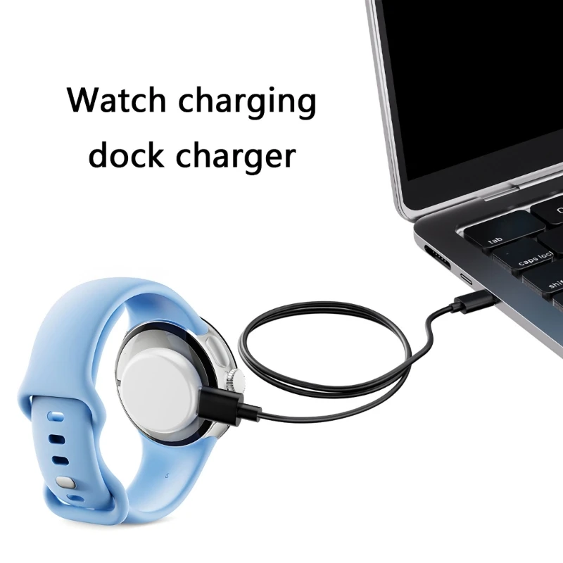 Adaptador de cargador de reloj con interfaz tipo C para Fitbit Versa 3/4/Sense/Sense 2 base de carga para Google Pixel Watch 2/Watch 3